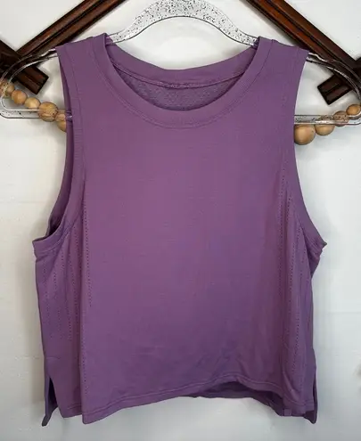 Lululemon  Wisteria Purple Mesh Train to Be Crop Tank - Image 1
