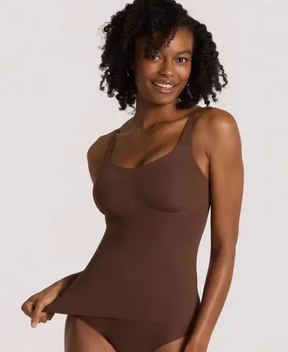 NWT Evelyn&Bobbie Structured Scoop Bra Tank Brown Size L