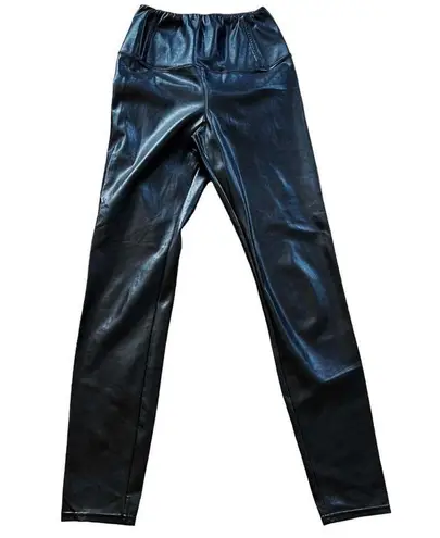 Wilfred Vegan Leather Leggings Black Pants Stretchy Sculpts High Rise Small EUC