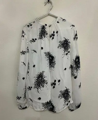 ALC Frank A.L.C Silk Top Size Large Classy Quiet Luxury Split Back Long Sleeve Top