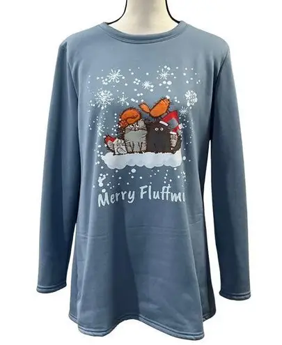 Lilicloth Women's Cat Ugly Christmas Sweater Size L Size L