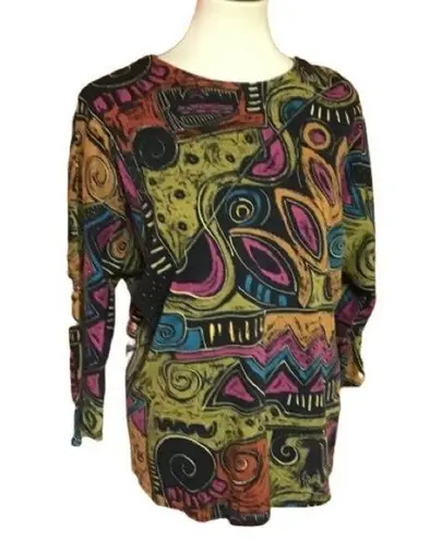 OP Vintage 90s  art slouchy top