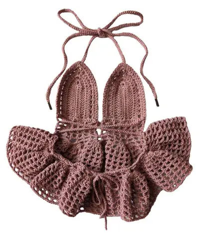 Boutique Crochet Babydoll Top