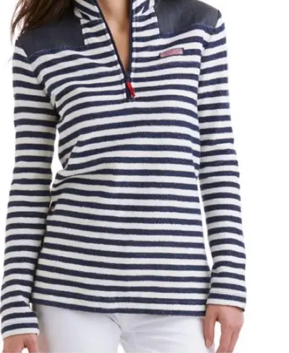 Vineyard Vines  Stripe Reverse Terry Relaxed Shep Shirt