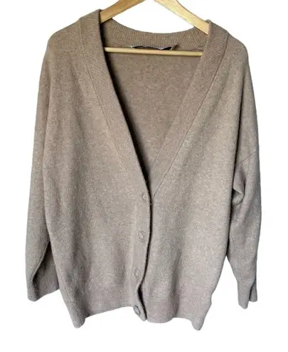 IRO Cardigan Wool Blend Beige Relaxed Fit Button Front Knit Parisian Oversized - Image 1