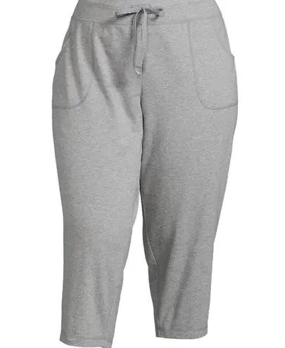 Athletic Works  Womens Capris Size 4X 28W-30W Pocket Stretch Gray Pull On…