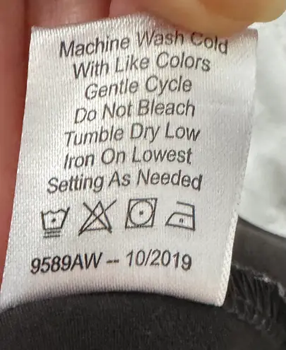 Threads & States Black Satin Spaghetti Straps Cowl Neck Slip Dress, size S