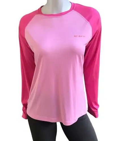 Columbia  Omni Shade Pink Long Sleeve Shirt Women's Size Medium