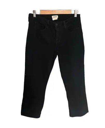 L'Agence L’AGENCE Charlotte Mid Rise Cropped Flair Noir