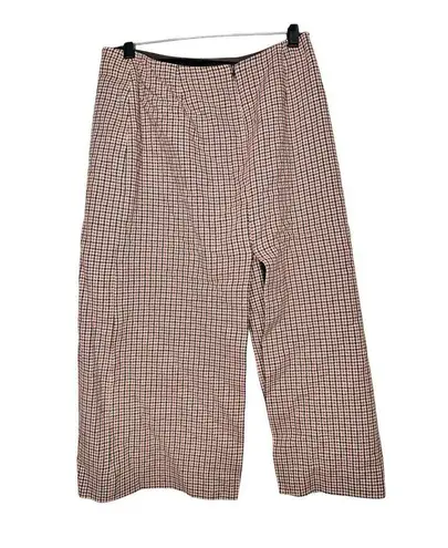 Maje Jaisa Brown Plaid Wool Blend Front Back Slit Edgy Pencil Skirt Size US 8 - Image 9