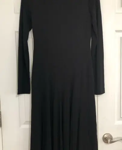 Lauren Ralph Lauren black dress medium long‎ sleeve midi length with rhinestone