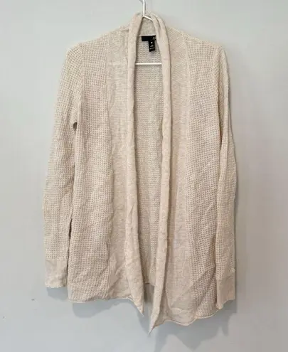 Bloomingdales Aqua Drape Open Front 100% Cashmere Cardigan Sweater XS $198 1637