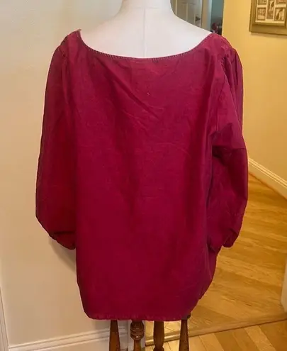 Ava & Viv  Maroon Long Sleeve Top Size 2X NWT