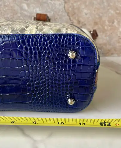 Brahmin MINI ASHER in Blue/White/Brown