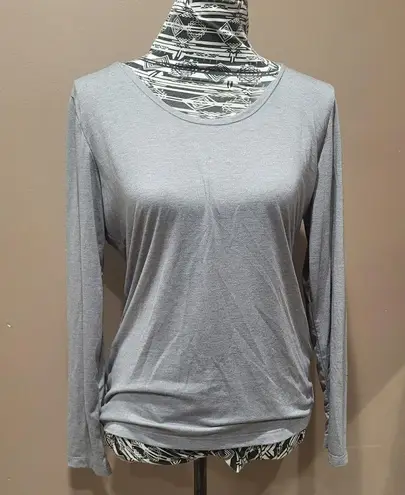 32 Degrees Heat 32 Degrees Gray Fitted Long Sleeve Top Sz XL - Image 1