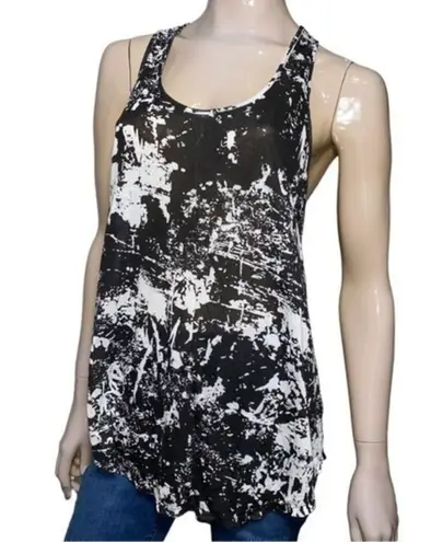 Torn By Ronny Kobo Women’s Size XS Black White Marble Racerback Tank Top