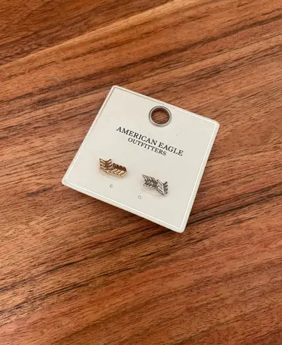 American Eagle Retro AEO Gold & Silver Arrowhead Earrings