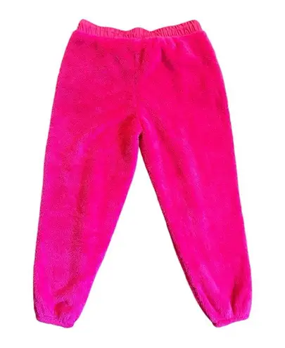 Eddie Bauer  Bright Pink Womens Size Medium Quest Plush Fleece Sweatpants Comfy