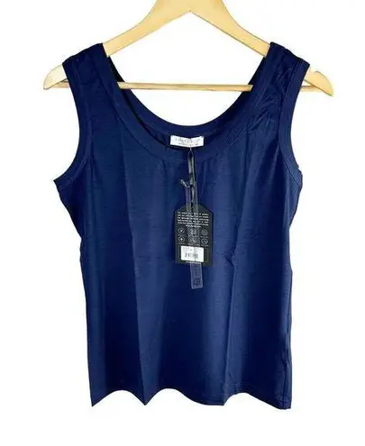 Anatomie Solid Muse Viscose Jersey Tank Travel Wrinkle Free Top Stretch Medium Blue