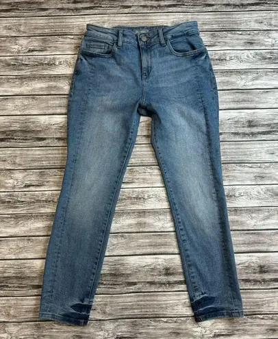 DL 1961 Women's Florence Cropped Instasculpt Skinny Perry Jeans 27 Medium Blue