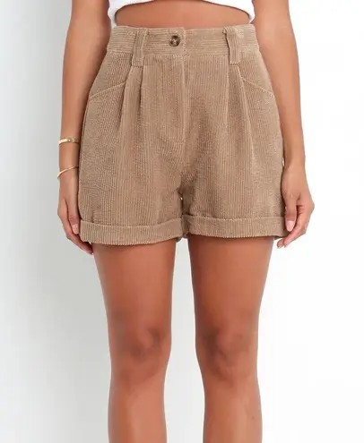 Petal and Pup Khaki/Brown Corduroy Rolled Cuff Shorts Sz 12 | High Rise