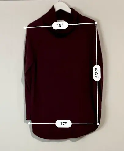 Caslon Women’s Cowl Neck Wool Blend Scoop Hem Sweater Purple Size Medium NWT