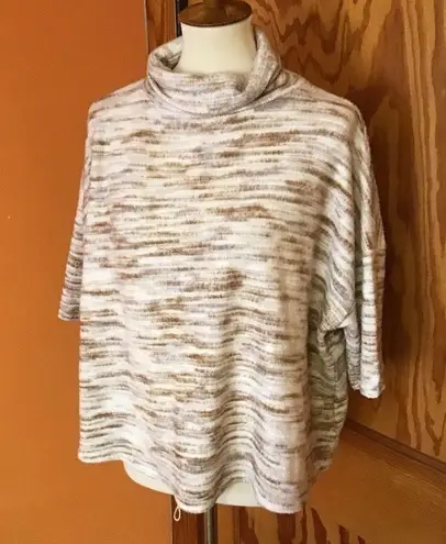 Silence + Noise earthy striped turtleneck sweater