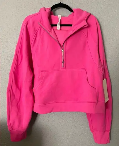 Lululemon NWT  Scuba Oversized Half Zip Hoodie Jacket Sonic Pink Size M/L