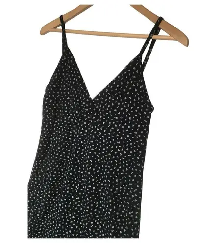 John Galt Dress Womens 0 V Neck Spaghetti Strap Ditsy Floral Summer Blue