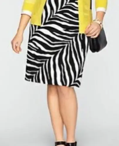 Talbots  Zebra Print Pencil Skirt Size 10P