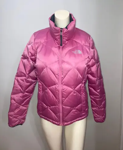 The North Face Pink Goose Down Puffer Winter Ski Snow Quilted Lined Jacket 550