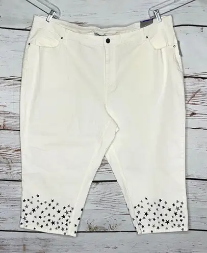 Catherines NWT Sz 28W Off White Denim