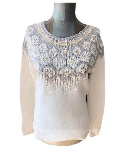 Bass Pro Shops Bass Pro Shop Natural Reflections Ladies Off-White Fair Isle Sweater Size S