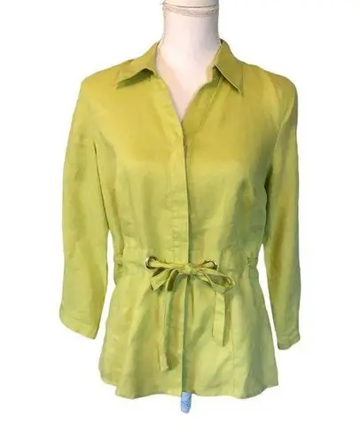 Saint Tropez West Blouse Womens M Used 100% Linen