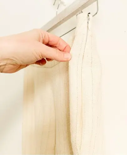 Edward Achour Paris Ivory Metallic Gold Stripe Tweed Double Breasted Suit Set