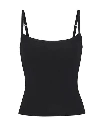 SKIMS TANK ブラック コットンリブ XS 26147dc3cd2600e26778d3ff1171ed