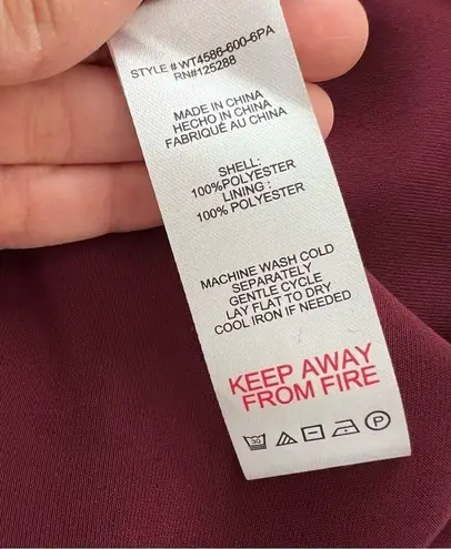 Jason Wu NWT Satin Halter Neck Slip Midi Sheath Dress Burgundy Medium