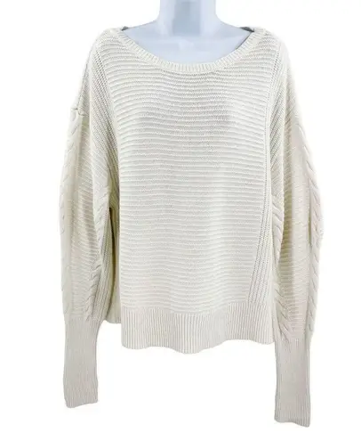 Prologue Chunky Cable Knit Sleeve Sweater