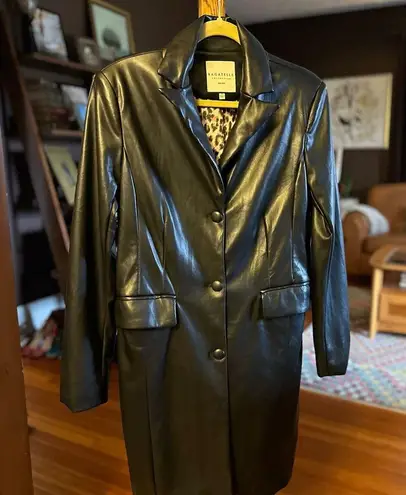 Bagatelle Faux Leather Trench Coat sz S to M