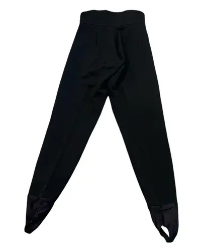 Vintage Kaelin Schoeller Stirrup Stretch Snow Ski Pants Black Wool Blend Size 6