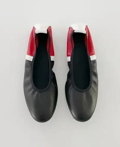 Arche Lamour Rocky Leather Ballerina Flats in Black/White/Red Size EUR 38 NIB