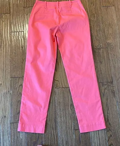 Brooks Brothers  stretch cotton neon coral chino pant size 2