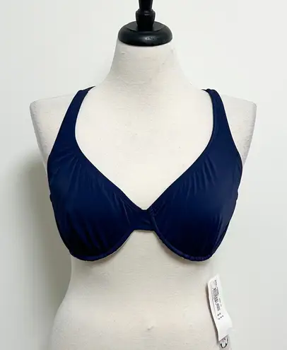 Kechika Navy Blue Convertible Straps Underwire No Padding Bikini Top NWT 34D Size undefined