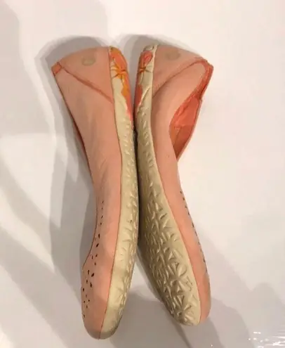 Merrell Mimix Slip On Laser Perforated Cutoffs Ballet Flats Coral Peach