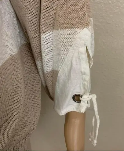 Vintage Carol Little Striped Coastal Seashell Sweater Pink Size M