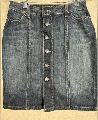 Banana Republic  Zip/Button Denim Skirt Size 0