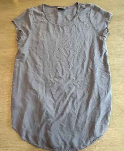 VERO MODA Women's XS Gray Short Sleeve Blouse Top Casual