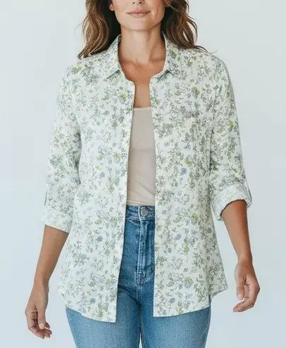 Vintage Tilley Liberty Floral Cotton Blouse M White Size M