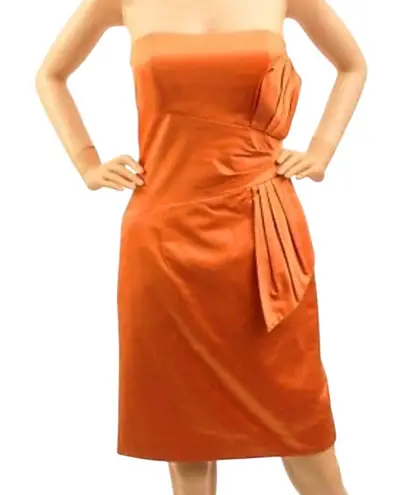 Max and Cleo Cocktail Formal Dress Size 4 Semi-formal Burnt Orange Necter