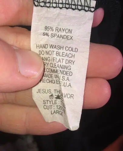 Reborn J black dress mini knee length dress lace sides size large loose …